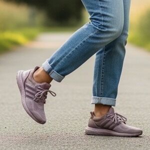 Adidas Ultra Boost Running Shoes Women's Size 7.5 Mauve Knit Sneakers